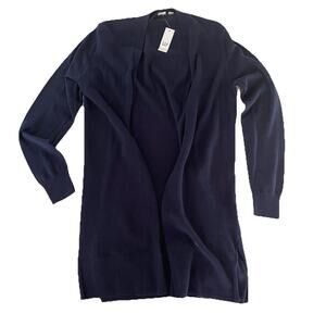 Gap Cardigan Womens S Small Navy Blue Long Sleeve Knitted Open Front